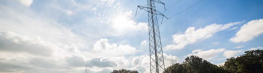 Landschaft mit Strommast