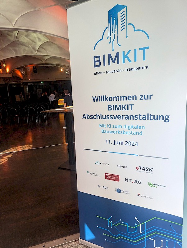 Display auf der Abschlussveranstaltung im Projekt BIMKIT