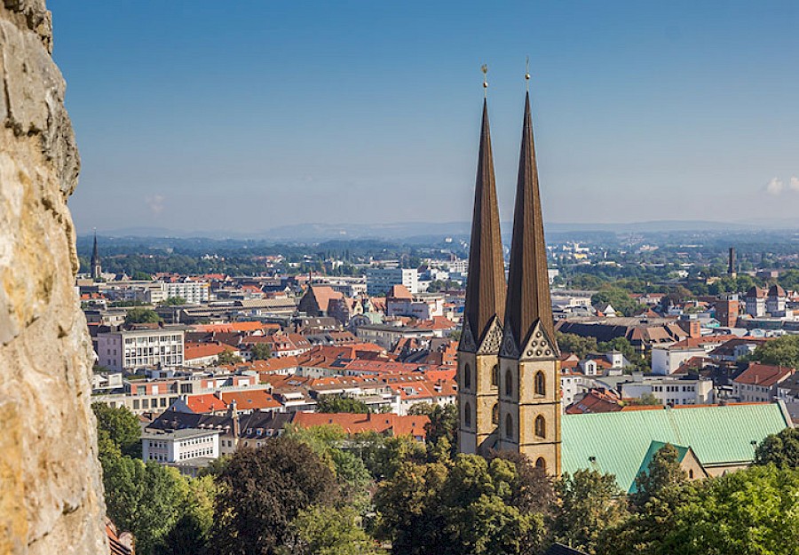 Blick auf die Marienkirche in Bielefeld